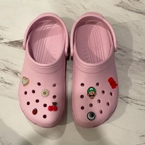 Pink crocs